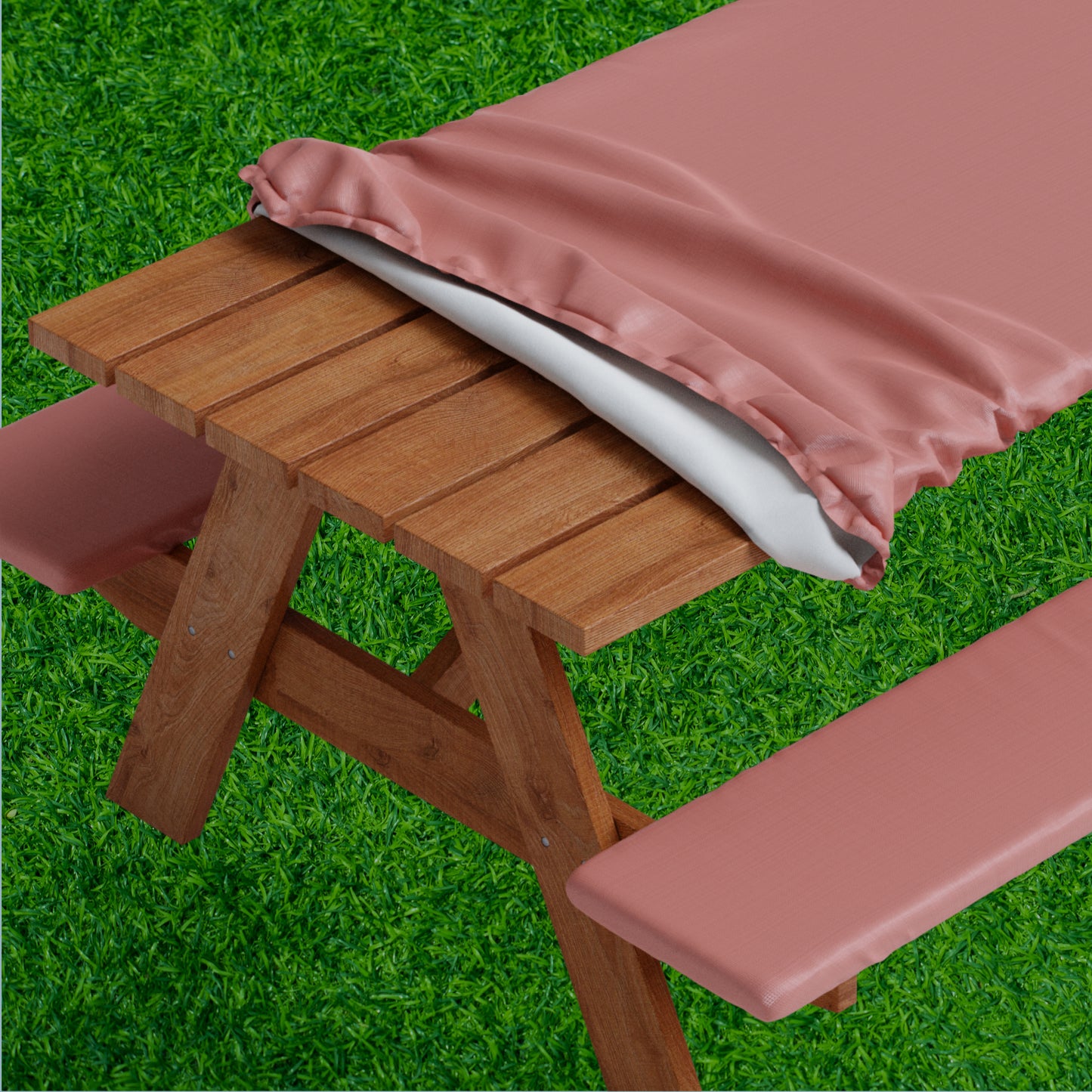 Vinyl Fitted Picnic Table Cover with Bench Covers | 3-pc