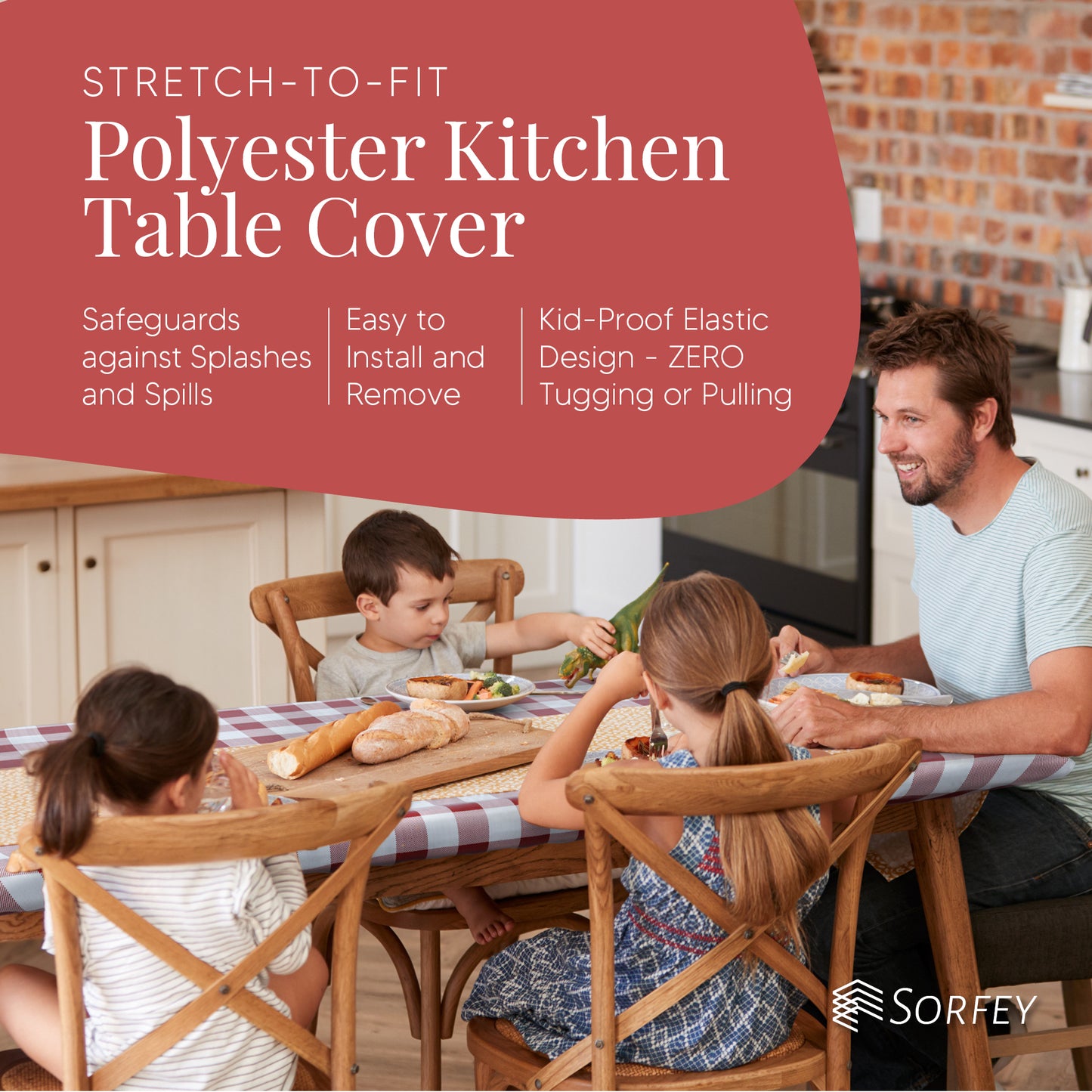 Polyester Round Fitted Tablecloth