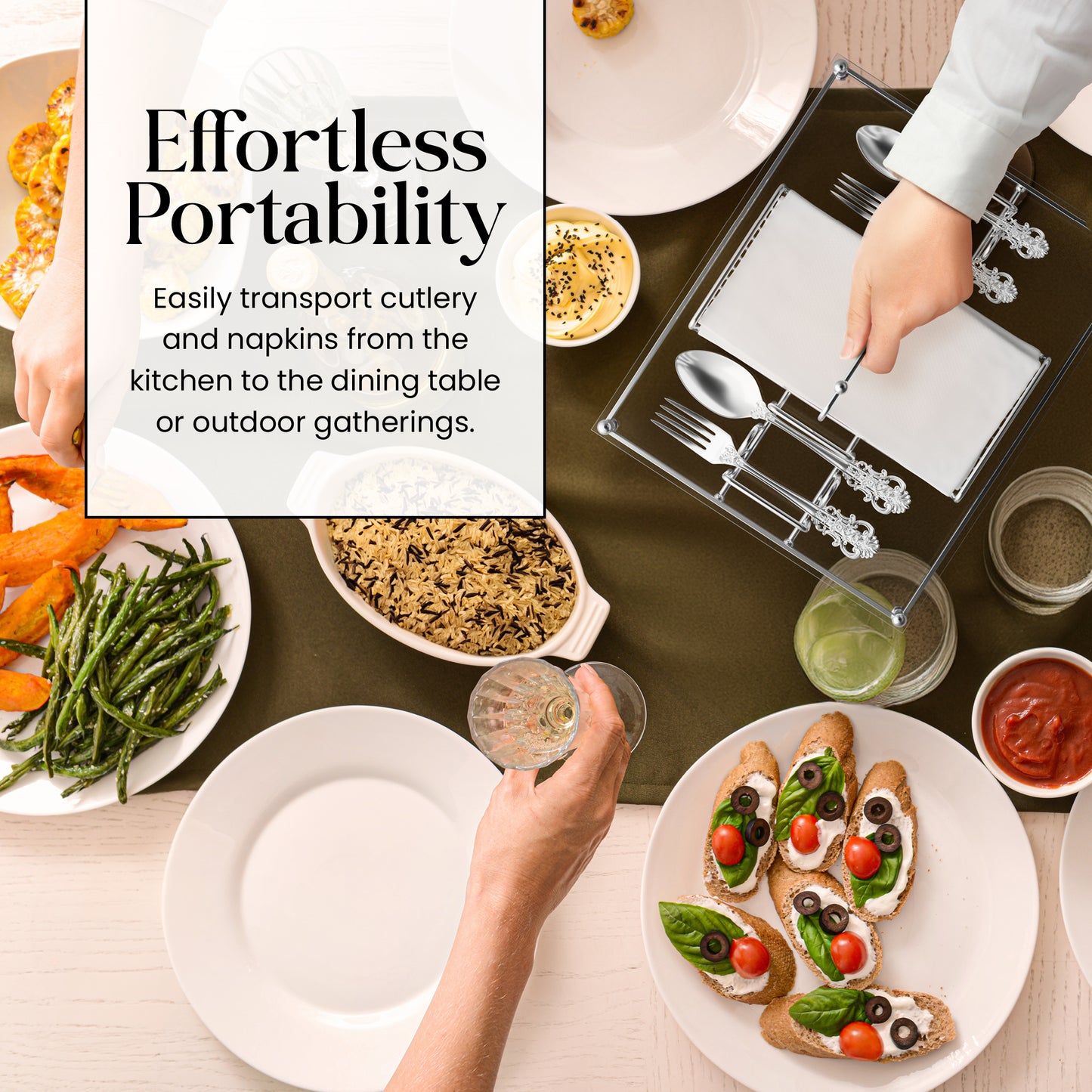 Silver Cutlery Holder