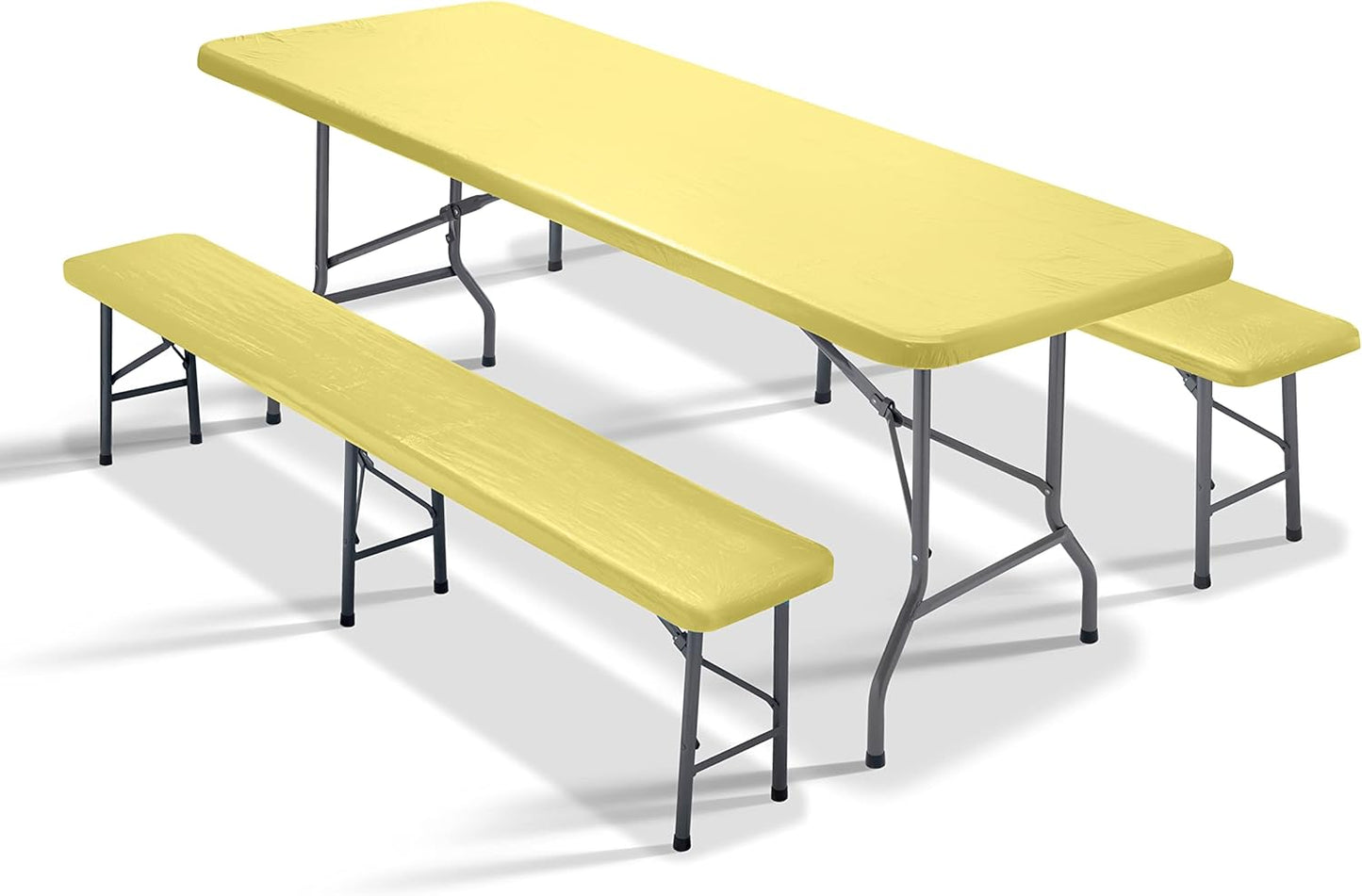 Vinyl Fitted Picnic Table Cover with Bench Covers | 3-pc