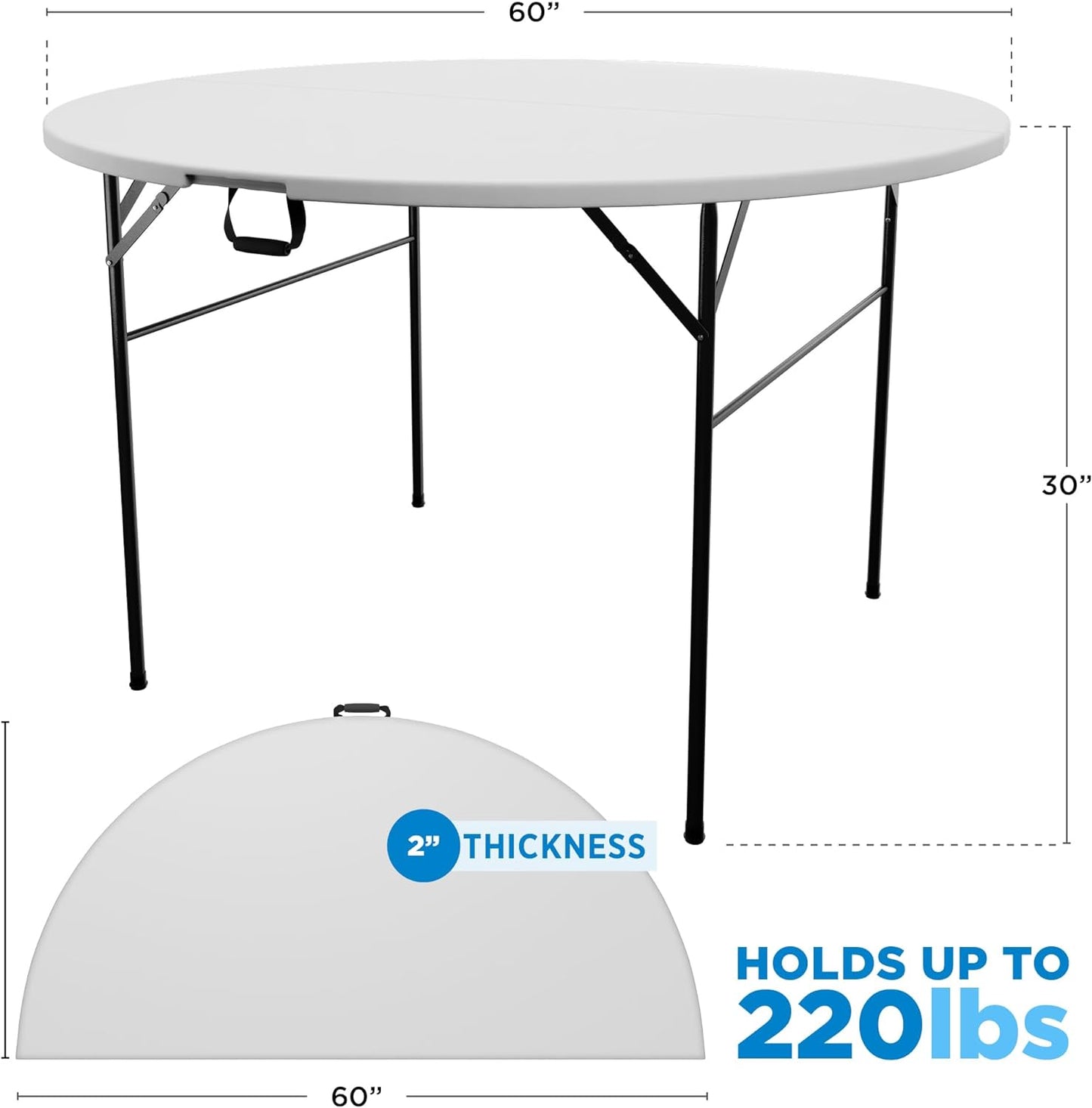 Portable Folding Table | Round