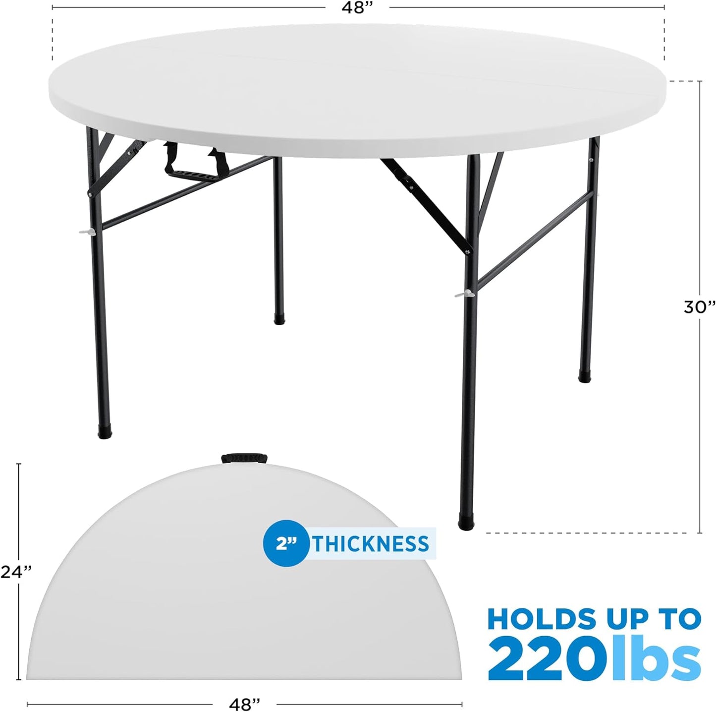 Portable Folding Table | Round