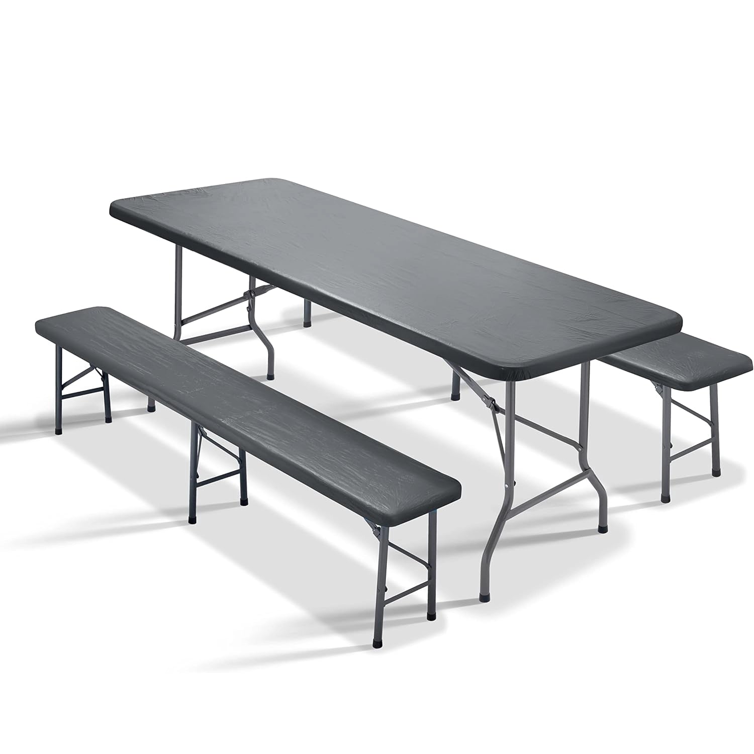 Vinyl Fitted Picnic Table Cover with Bench Covers | 3-pc