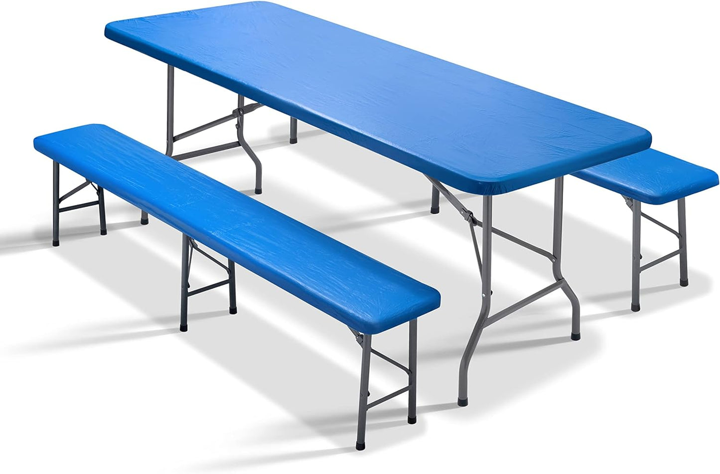 Vinyl Fitted Picnic Table Cover with Bench Covers | 3-pc