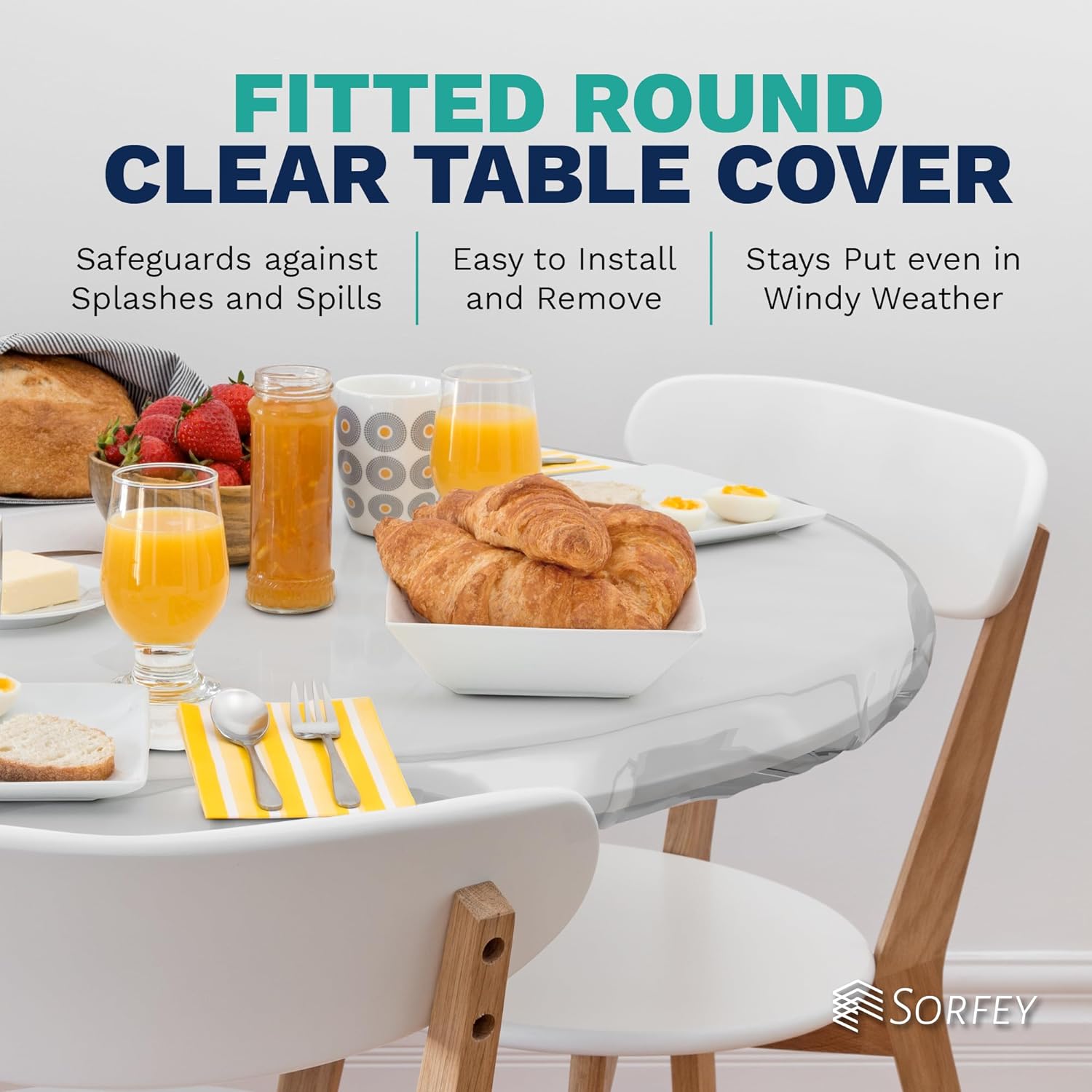 Vinyl Clear Fitted Tablecloth