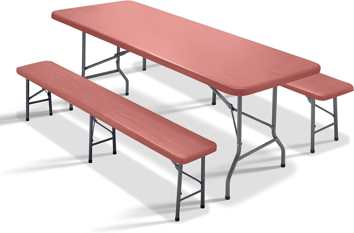 Vinyl Fitted Picnic Table Cover with Bench Covers | 3-pc