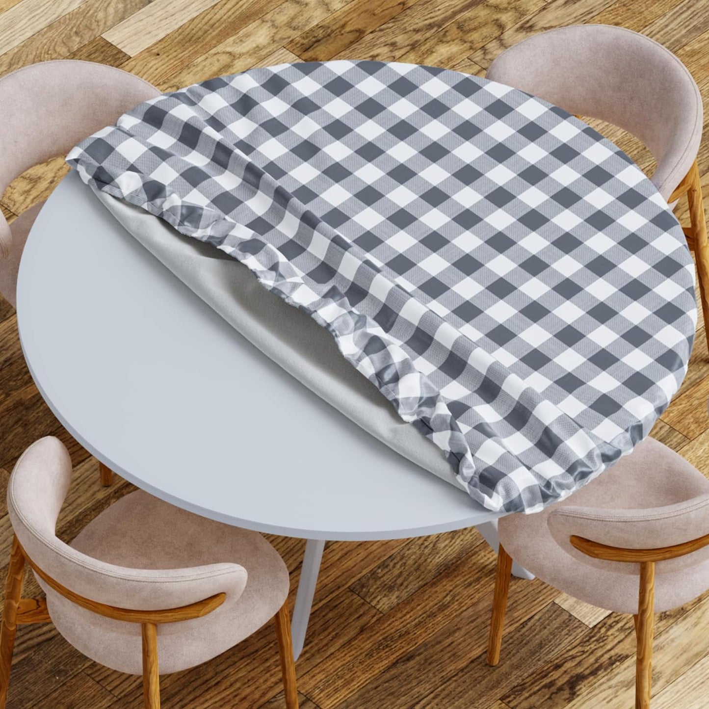 Vinyl Oval Fitted Tablecloth