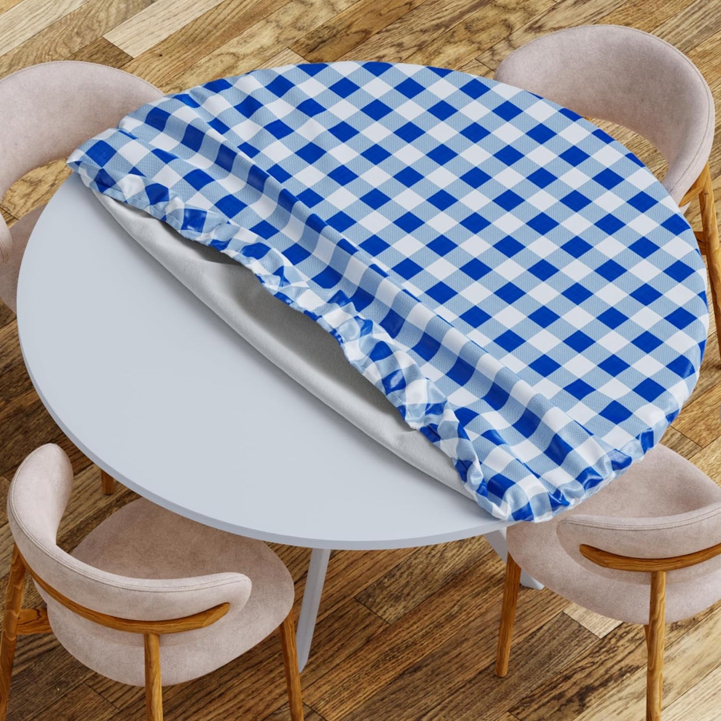 Vinyl Oval Fitted Tablecloth