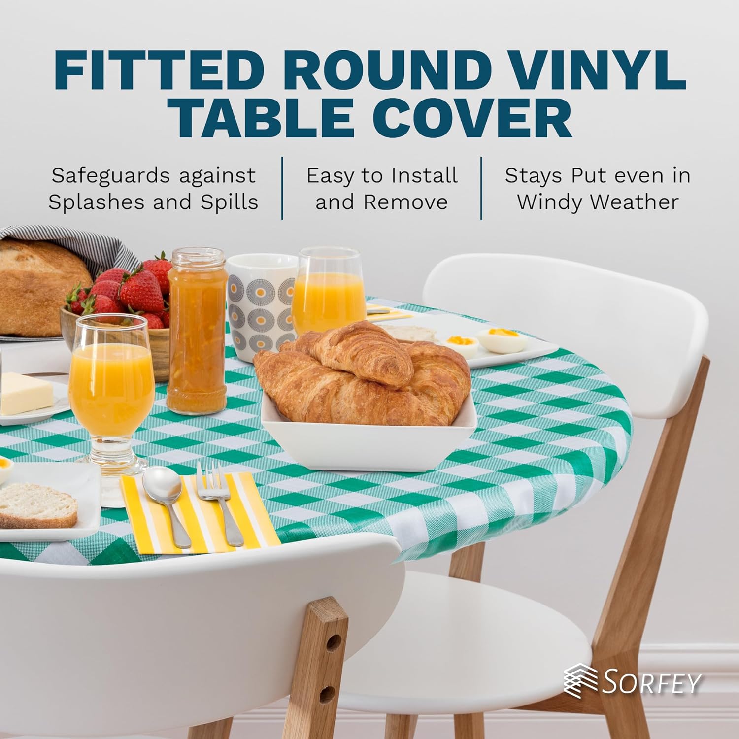 Vinyl Round Fitted Tablecloth