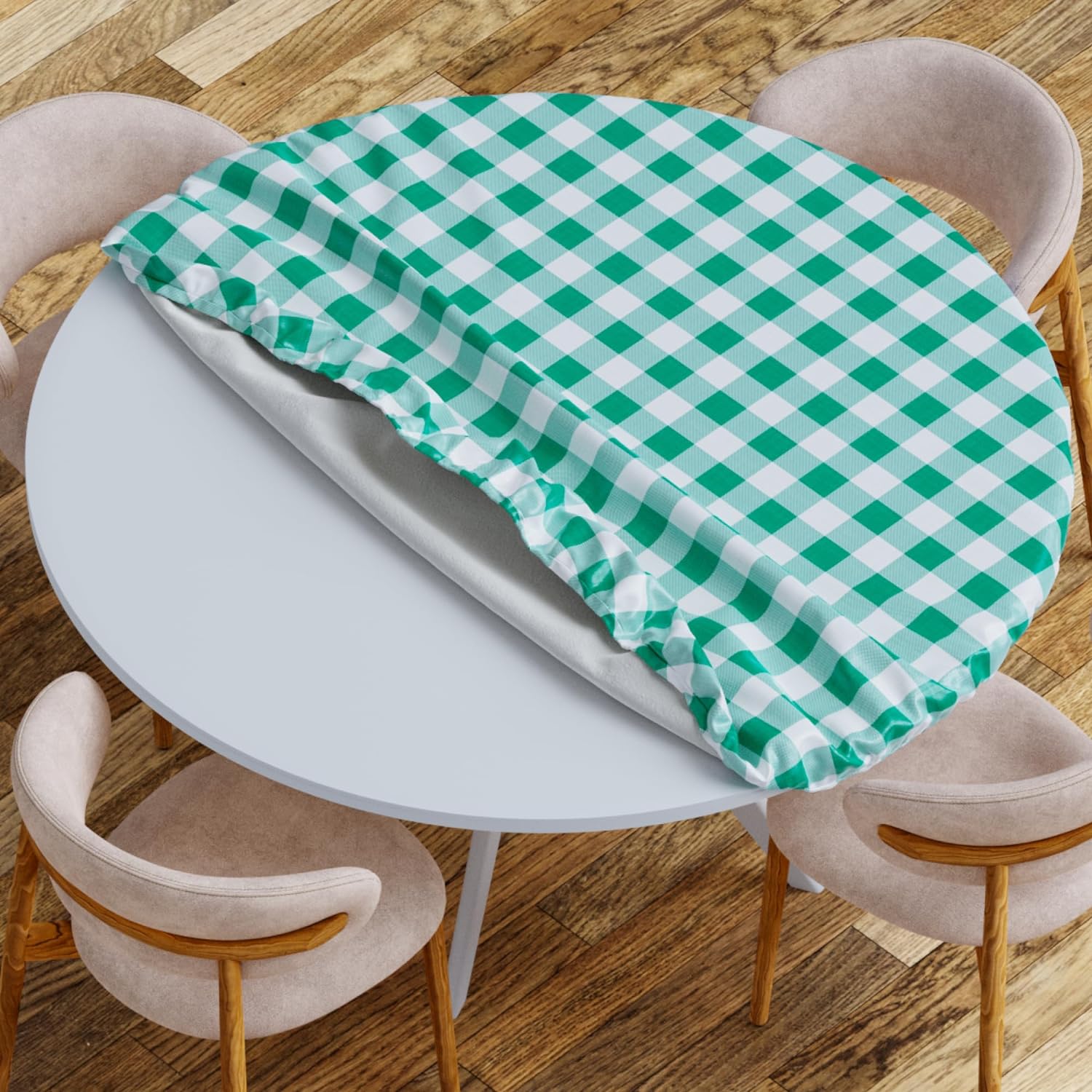 Vinyl Round Fitted Tablecloth