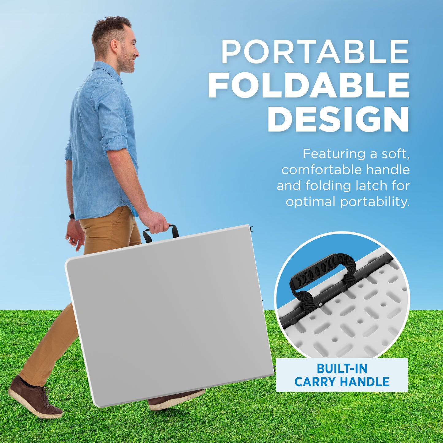 Portable Folding Table | Rectangle